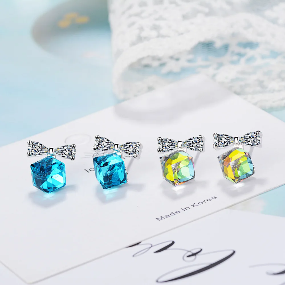 Серьги-гвоздики LEKANI из серебра 925 с цирконием