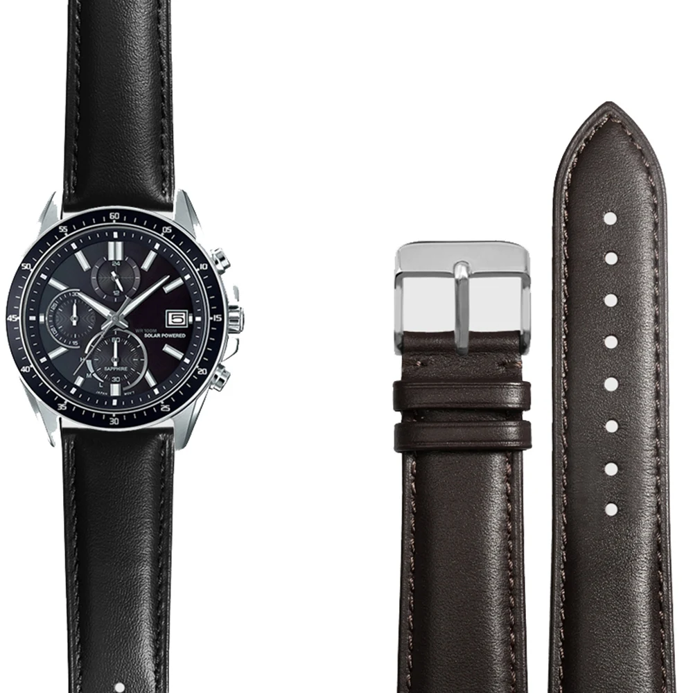 

Genuine leather Watch strap men's 14mm 18mm 19mm 20mm 21mm 22mm For casio EFV540/506/EFS-S500/510/EFR-303