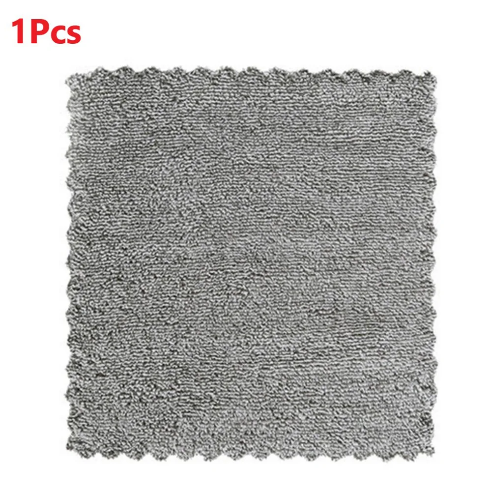 

1/3pcs Soft Microfiber Kitchen Towels Bamboo Charcoal Dishcloth Anti-grease Wipping Rags Absorbent Non Stick Oil Cleaning Cloths
