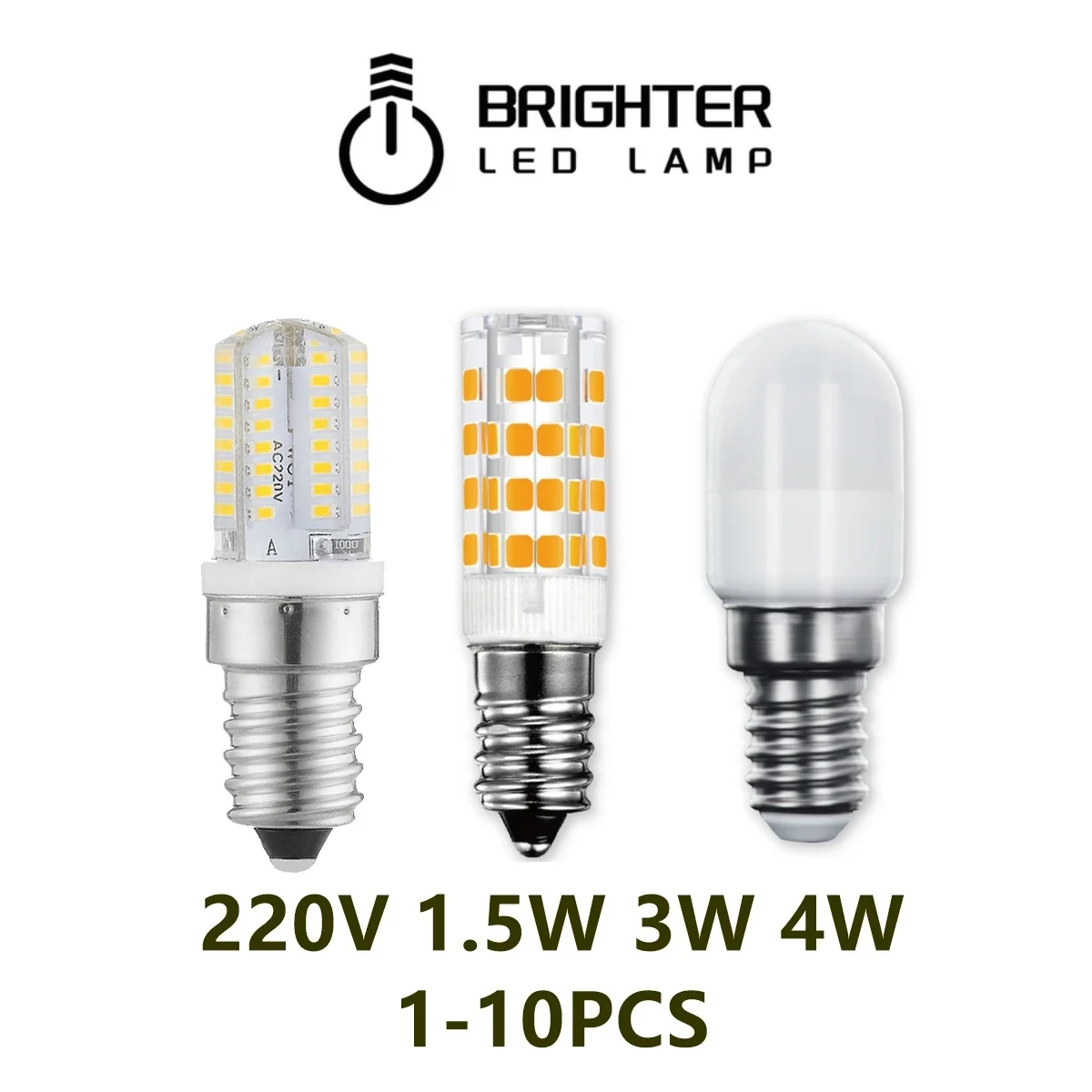 AC220V E14 LED corn lamp mini crystal super bright warm white light without stroboscopic suitable for hotel mall lighting