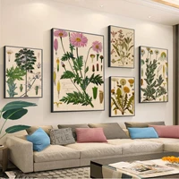 plant flower good quality prints and posters decoracion painting wall art kraft paper aesthetic art wall painting