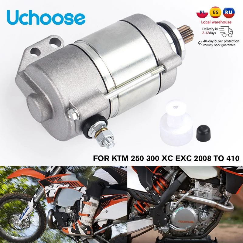 

12V Motorcycle Starter Motor Electric Starter Motor For KTM 250 300 XC EXC 2008 - 2016 Heavy Duty 410 Motor Boot Starter