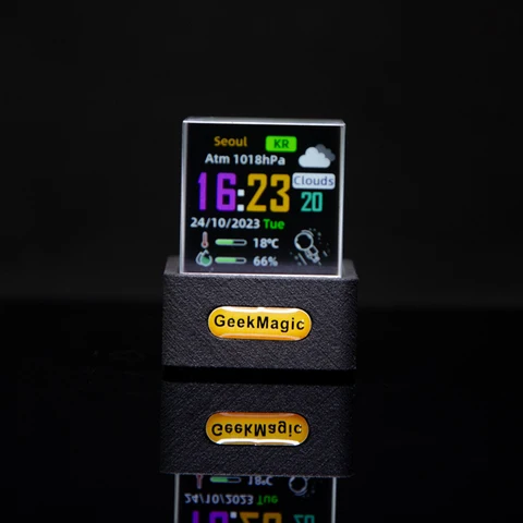GeekMagic GIFTV Настольные часы пластик белый
