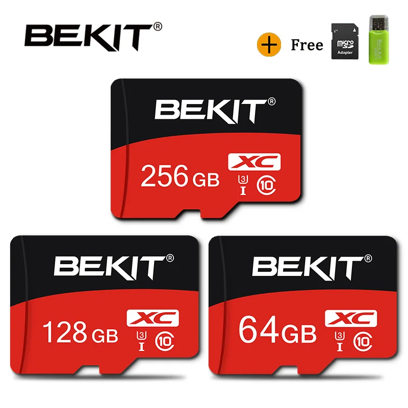 

Bekit Memory Card 32GB 64GB 128GB 256GB 16GB 8GB Mobile Phone TF/SD Flash Card SDXC SDHC Class 10 U1/U3 Flash Drive Memory Card