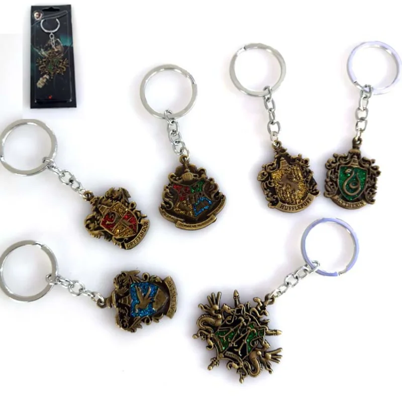 

Wizarding School Harries Badge Keychain Gryffindor Hufflepuff Laven Clauslet College Potters Malfoy Family Bag Zipper Buckle