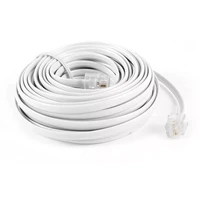 9m 30ft rj11 6p2c modular telephone phone cables wire white