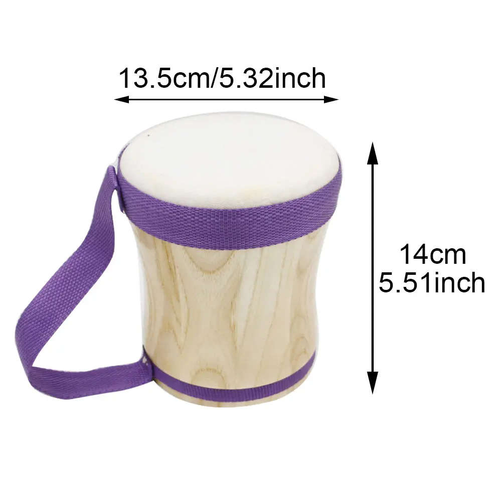 

Gift With Mallets For Kids Wooden Professional Round Party Hand Drum Portable Educational Toy Carry Rhythm Early Learning