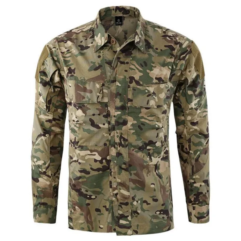 

Spring Autumn Hiking Camouflage Shirts Men Military Tactical Army Work Shirts Outdoor Hiking Trekking Climbing Hunting Clothing
