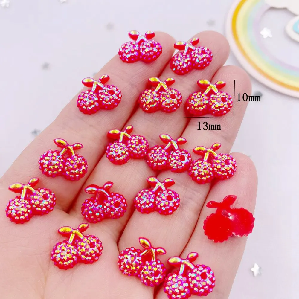 50 шт. AB каучуковая Милая Мини кристаллическая красная вишневая арт аппликация