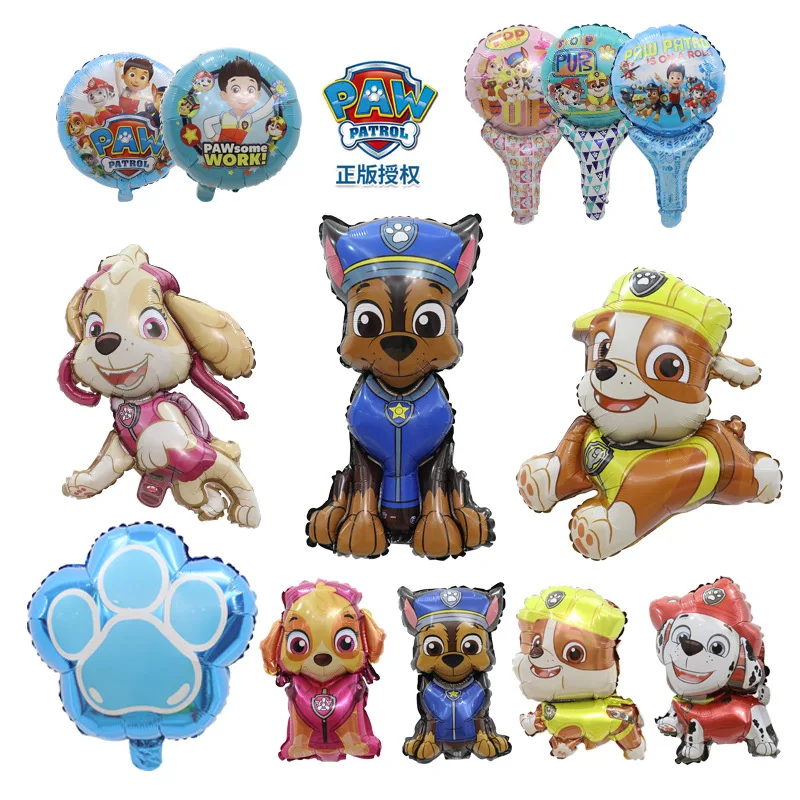 

Paw Patrol Toys Pupply Balloons Figure Skye Chase Marshall Dog Foil Ballon Boys Girls Birthday Party Deco Gifts Set For Children