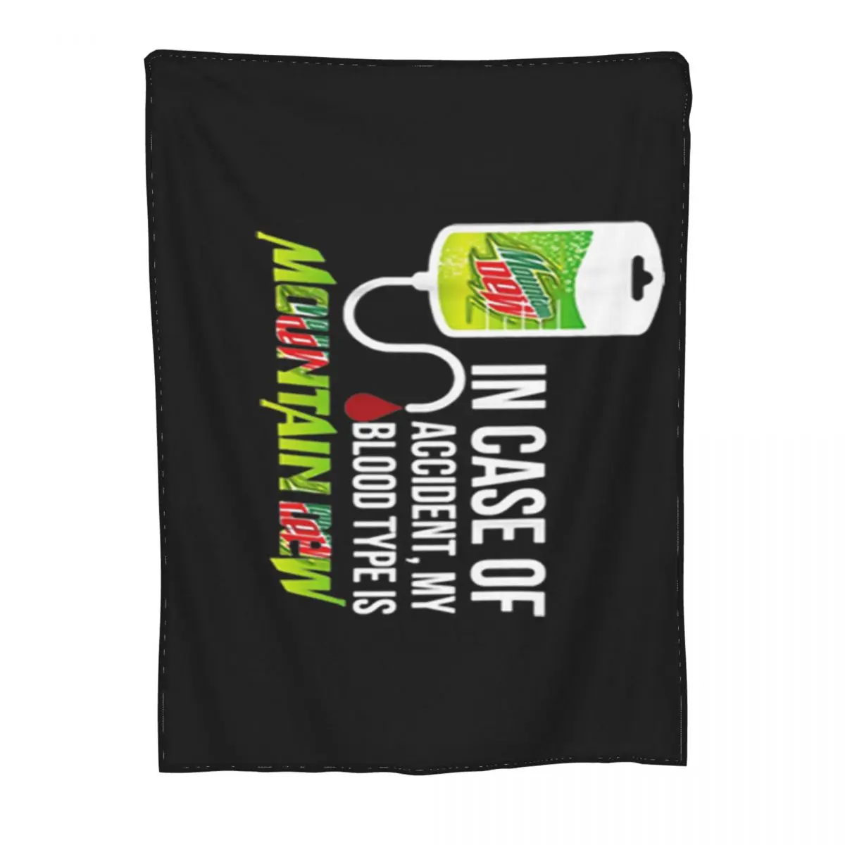 В случае случай моего кровяного типа с принтом Mountain Dew Mtn новое весеннее удобное