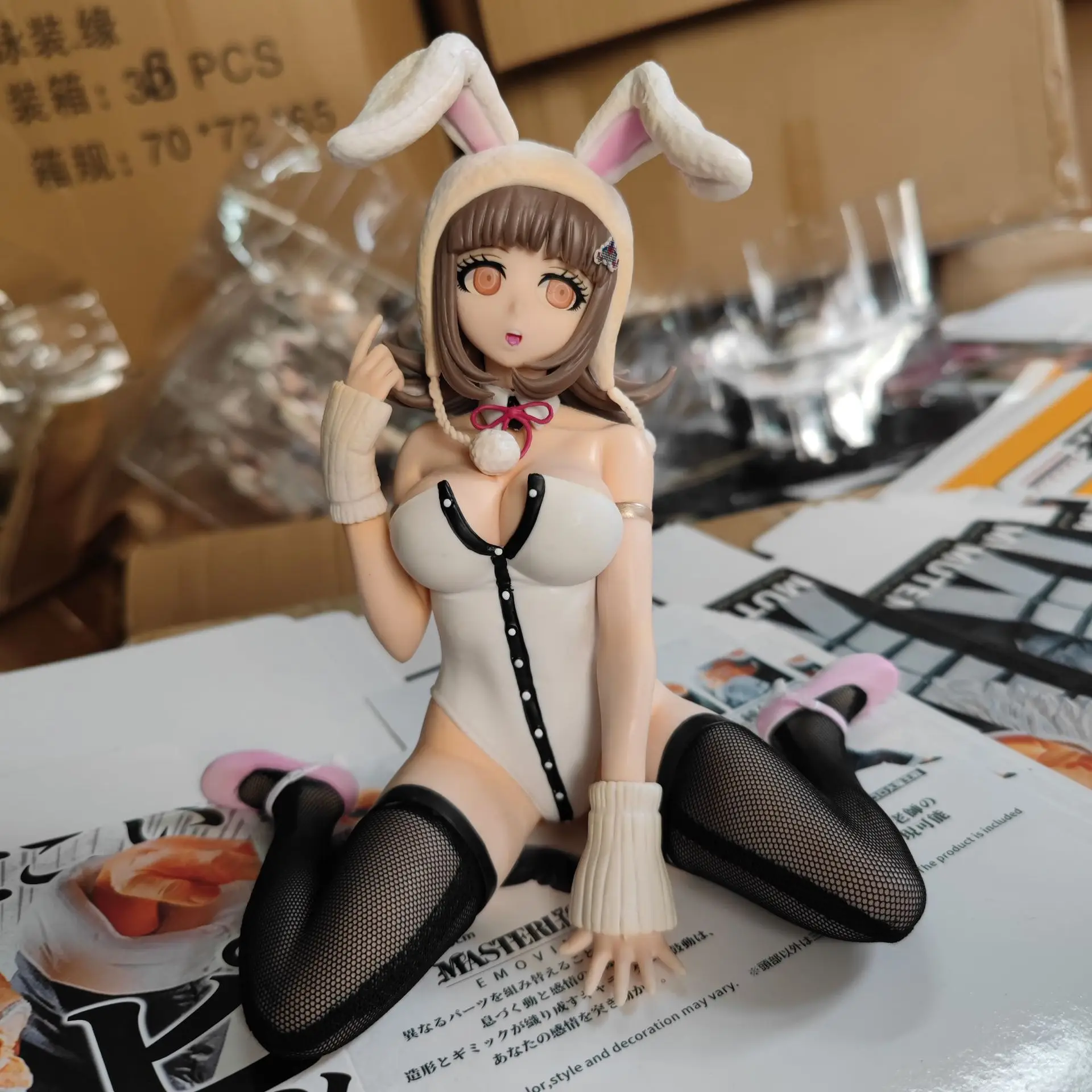 

Super Dandanonpo 2 Goodbye Desperate Academy Nanami ChiaKi Figure Bunny Girl Height 22cm Kneeling Sexy Figurine
