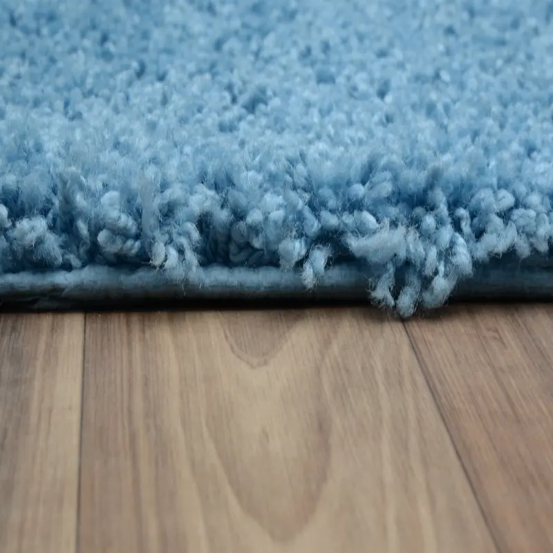 

Luxurious, Soft, 3 Piece Shaggy, Nylon, Washable, Blue Bathroom Rug Set - Perfect for Basin.