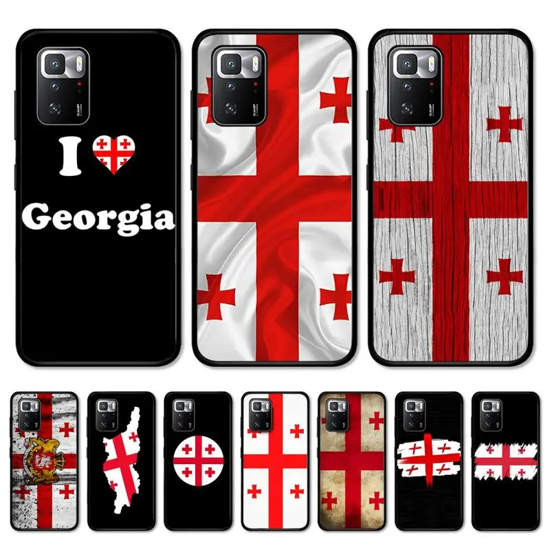 

Georgia Flag Phone Case for Redmi Note 8 7 9 4 6 pro max T X 5A 3 10 lite pro