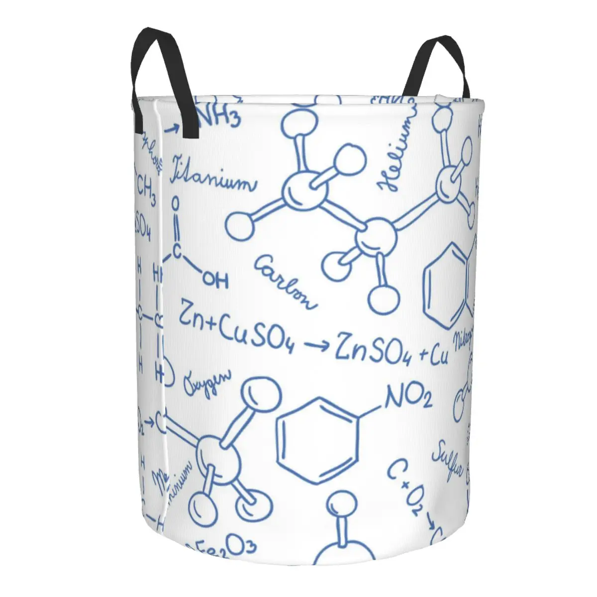 Корзина для белья с научным химическим узором Складная Большая корзина хранения