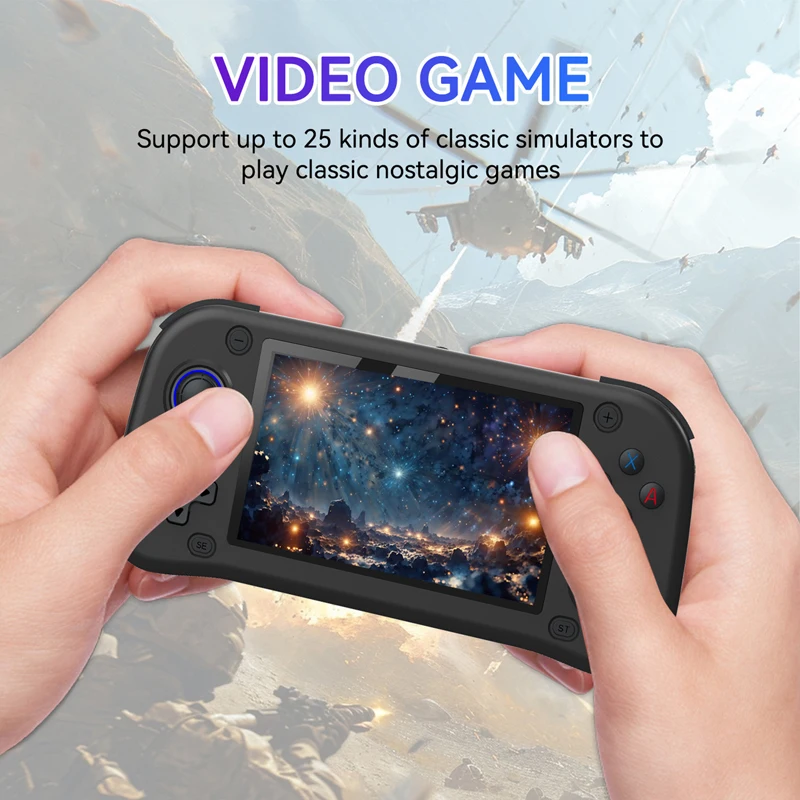 Фото Игровая консоль G28 Retro Handheld с системой Emuelec 4.7, 128 ГБ/64 ГБ, 3D-игры и 26 эмуляторов для PSP/PS1/N64/NES/SS RK3128 №5