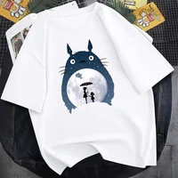 japanese anime my neighbor totoro print top unisex pure cotton round neck 14 color t shirt summer casual daily short sleeve