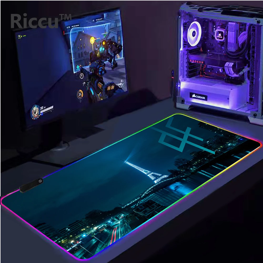 

Большой RGB коврик для мыши PNL QLF, большой коврик для мыши, большой коврик для клавиатуры ноутбука, Настольный коврик для игр, коврик для мыши ...