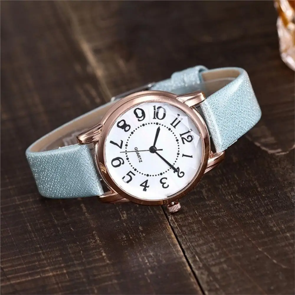 

Small Faux Leather Gift Women Luxury for Girls Watch Simple Fashion Analog Quartz Dial for Number Strap Quartz Reloj Mujer