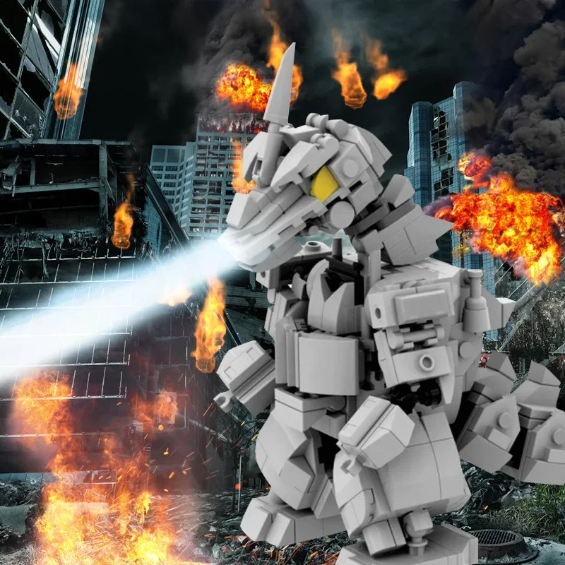 Товары для фильмов Король монстров Механические строительные блоки Godzillaed MOC Q