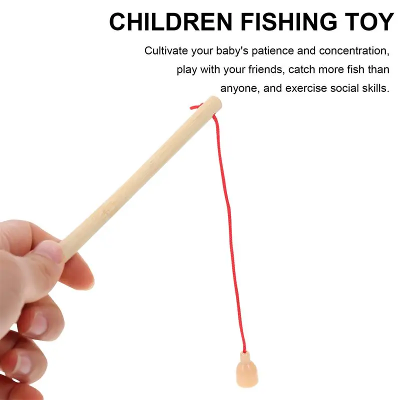 Fishingmagnetic игровые палки для детей удочка рыба деревянные стержни магнитные клюшки