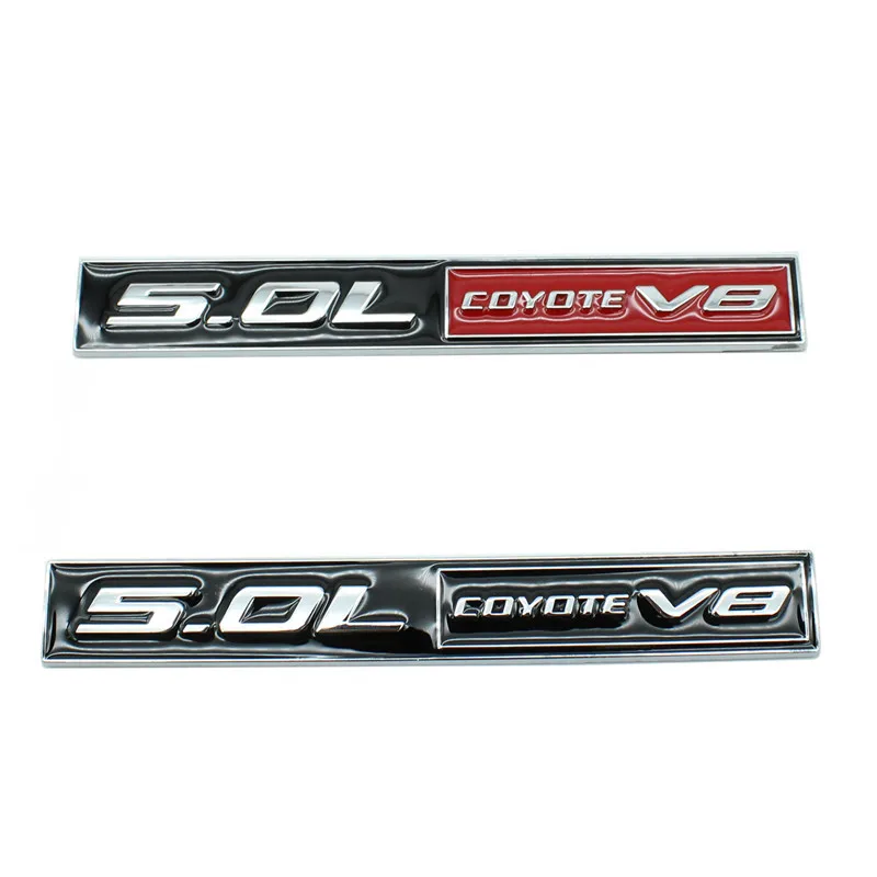 

Car Styling 5.0L Coyote V8 3D Metal Zinc Alloy Car Badge Body Rear Trunk Adhesive Emblem for Ford Mustang Shelby V8 GT500 GT350