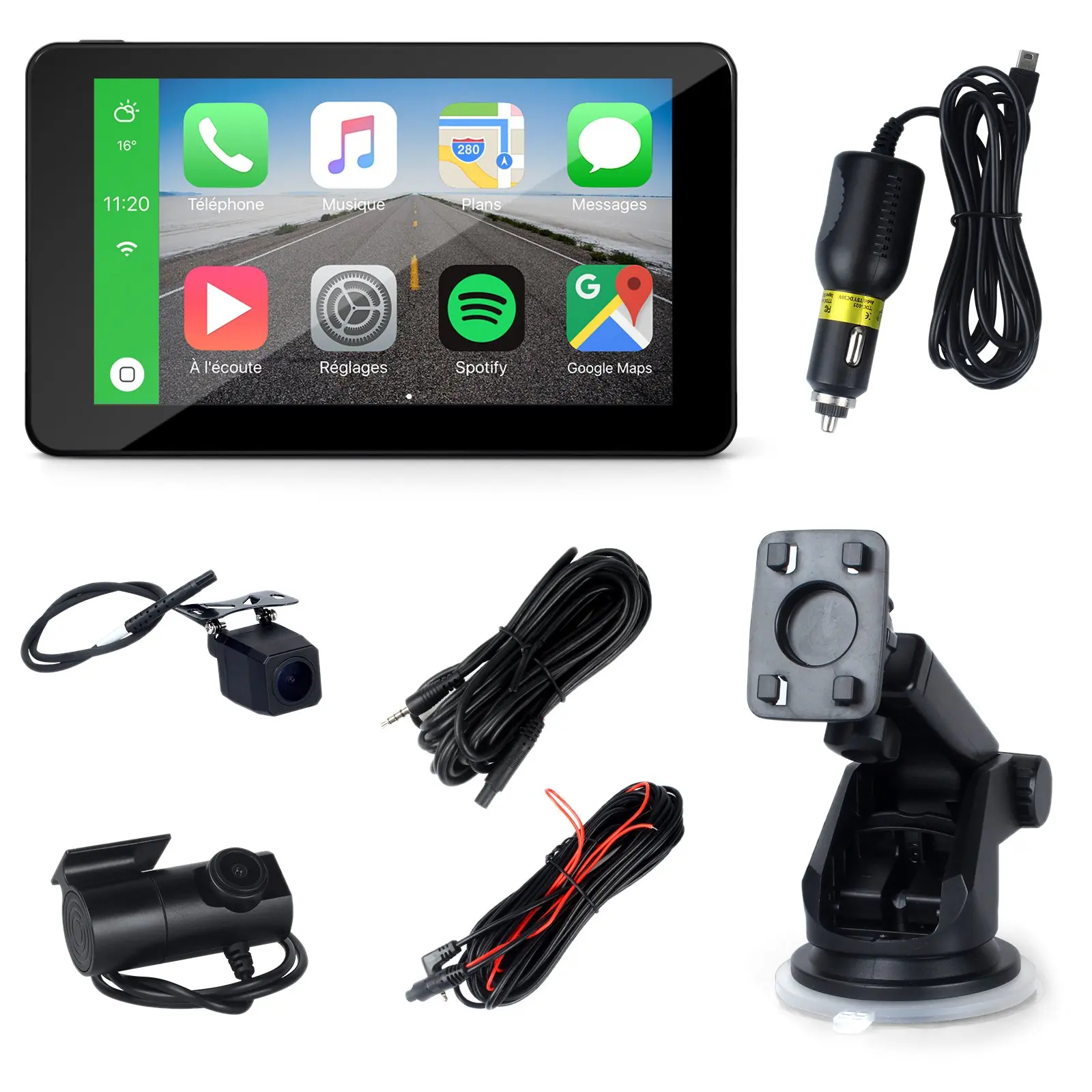 

7 Inch Touch Screen Car Portable Wireless CarPlay Android Radio Multimedia Bluetooth Navigation HD1080 Stereo Player
