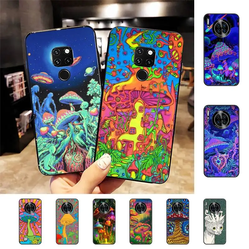 

Weird Trippy Mushroom Psychedelic Art Phone Case for Samsung S20 lite S21 S10 S9 plus for Redmi Note8 9pro for Huawei Y6 cover