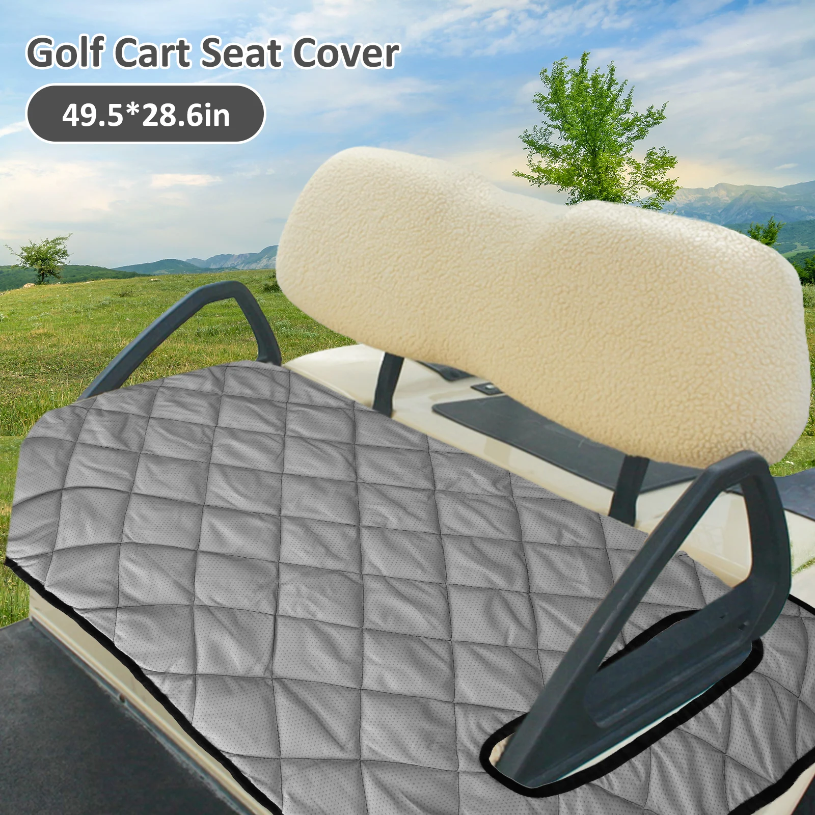 Cart Seat Cover Soft Non-slip Golf Cart Seat Towel Breathabl