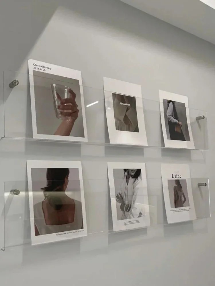 Акриловая креативная настенная книжная полка прозрачная для картин настенное