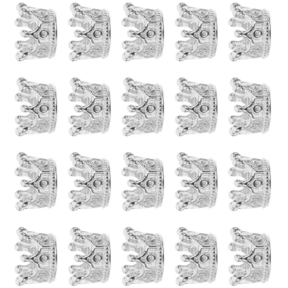 60 Pcs Key Chain Crown-design Charm Decked Accessories DIY Jewelry Charms Prime Pendant Necklace Alloy Bracelet Connectors