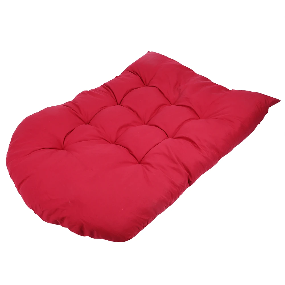 

Swing Chair Hanging Basket Thicken Seats Cushion Pad for Home Garden 80x120cm Wine Red