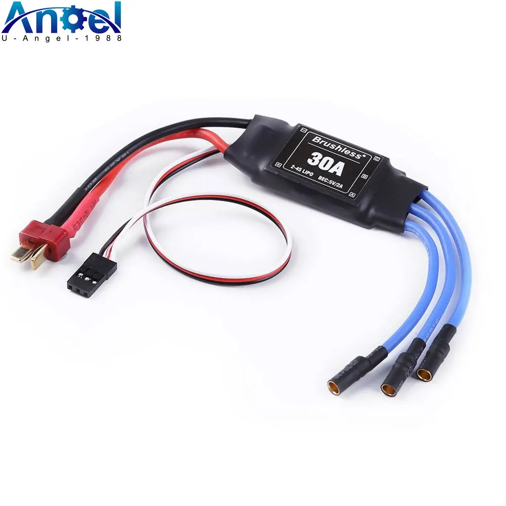 

XXD 30A 2-4S ESC Brushless Motor Speed Controller RC BEC ESC T-rex 450 V2 Helicopter Boat for FPV F450 Mini Quadcopter Drone