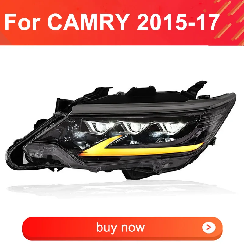 

1 Pair Car LED Headlight for Toyota Camry 2015 2016 2017 Headlights Plug and Play with DRL Dynamic Turning Front LED Head Lights