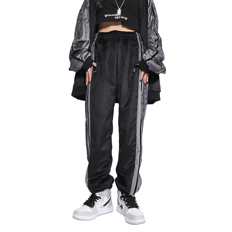 

Cashew Printed Velour Track Women Hip Hop Fashionable Side Stripe Velvet Sweatpants Mens 2022 Streetwear Joggers Pants