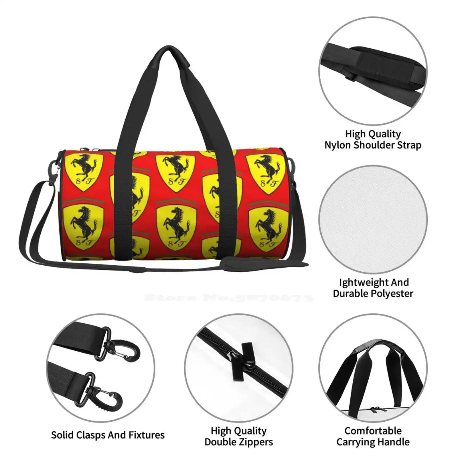 Сумка на плечо Ferrari, сумки для покупок, рюкзак для мужчин и женщин, логотип Scuderia помидор, Vettel Sainz Tifosi