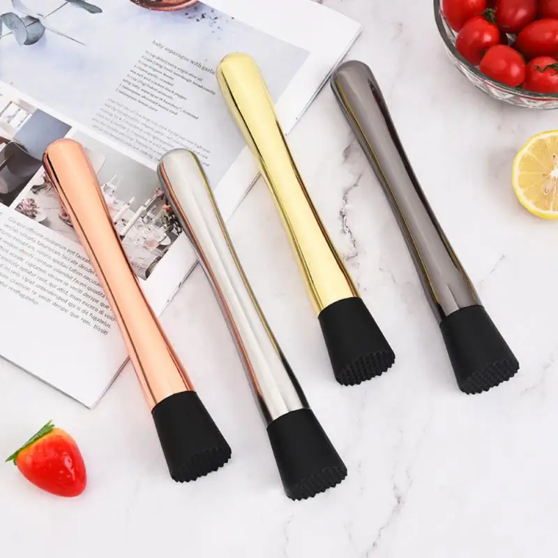 

1Pcs Crushed Ice Hammer Popsicle Sticks Cocktail Swizzle Stick Stainless Steel Multifunction Fruit Muddle Pestle Wine Supplies