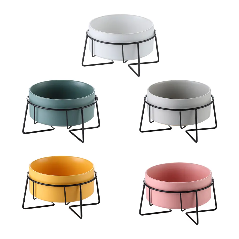 

Easy To Clean Pet Bowl - Ceramic Made Smooth Surface Suitable Height Water Cat Dog Easy To Feed
