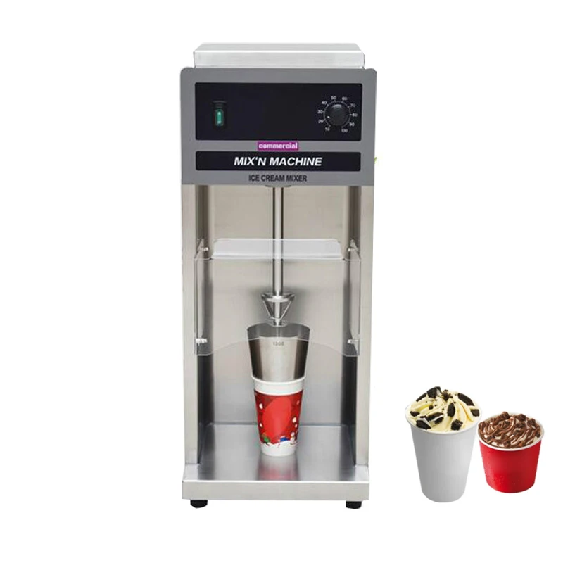 

Commercial Ice Cream Mixer Stainless Steel Ice Cream Blender Blizzard Machine Food Blender Milkshake Maker