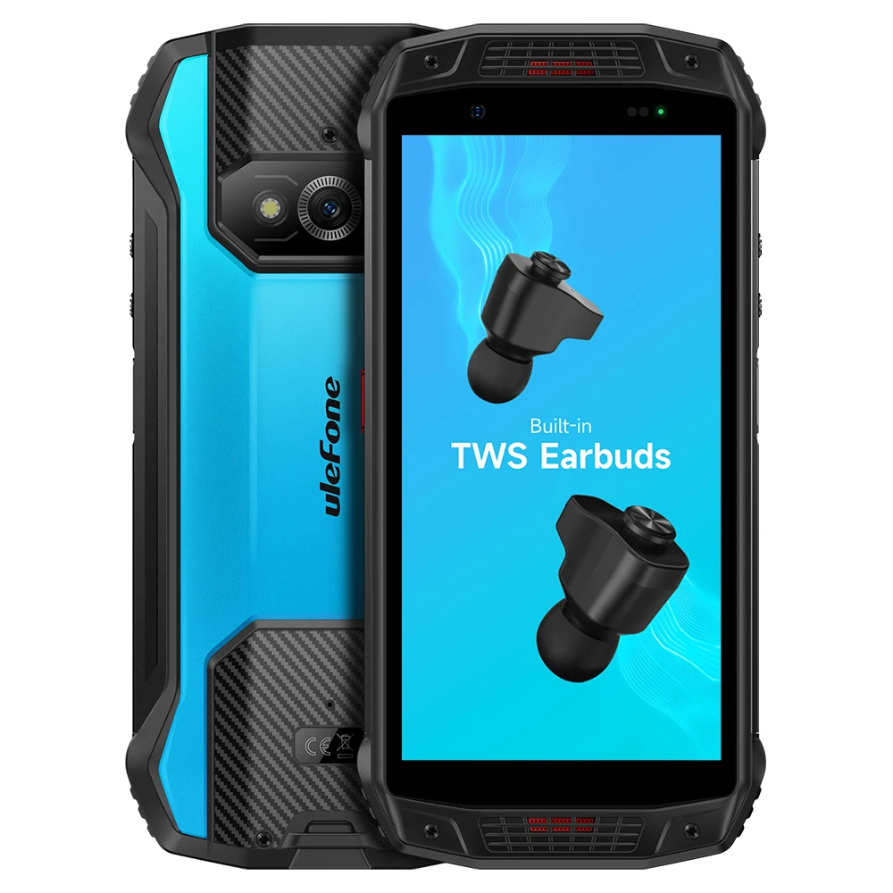 Ulefone Armor 15 Rugged Phone Android 12 Smartphone 6600mAh 128GB NFC 2.4G/5G WLAN Waterproof Mobile Phones Built-in TWS Earbuds enlarge
