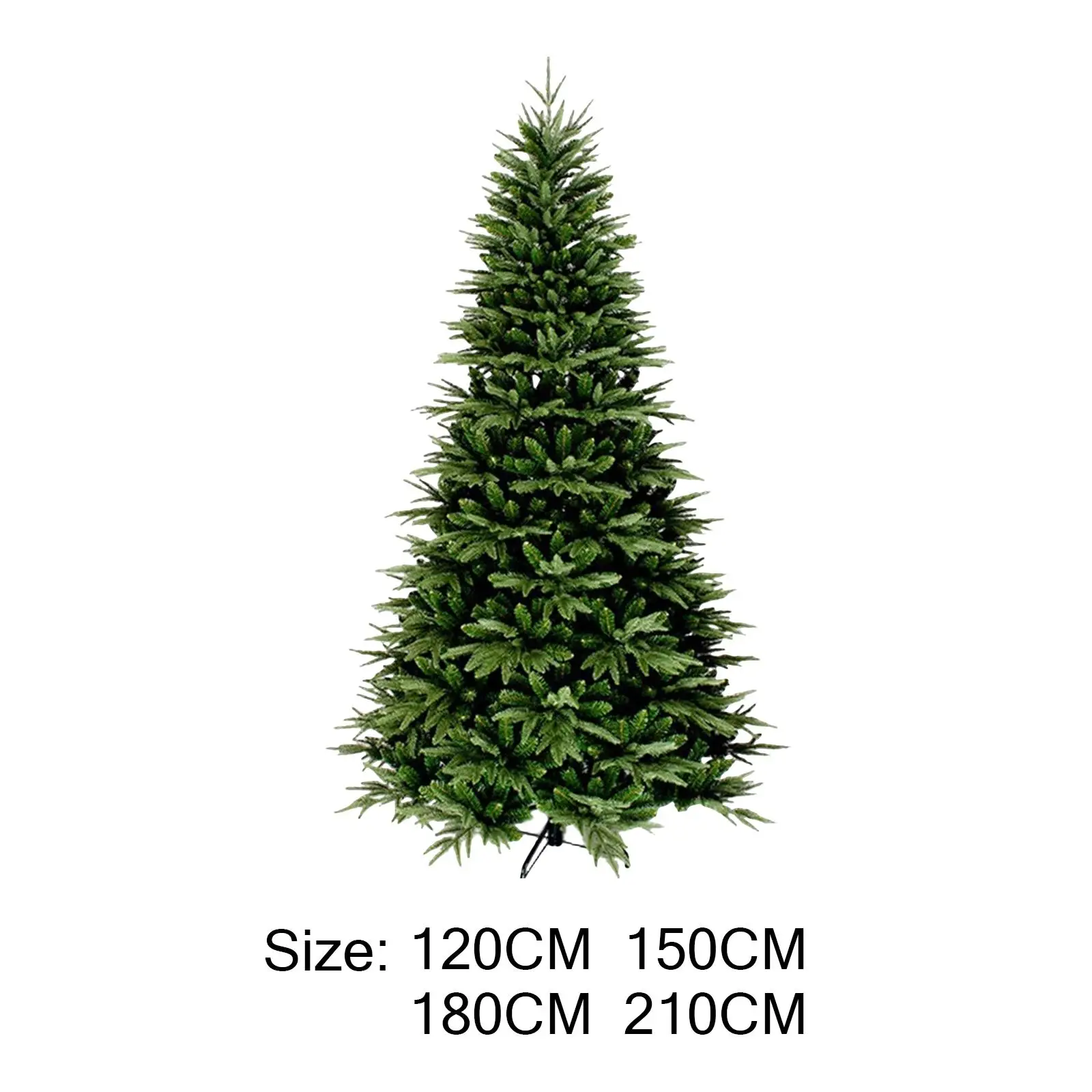 Долговечное искусственное Рождественское дерево с металлическим основанием, многоразовые украшения, имитация ПВХ для дома, улицы, офиса, в...