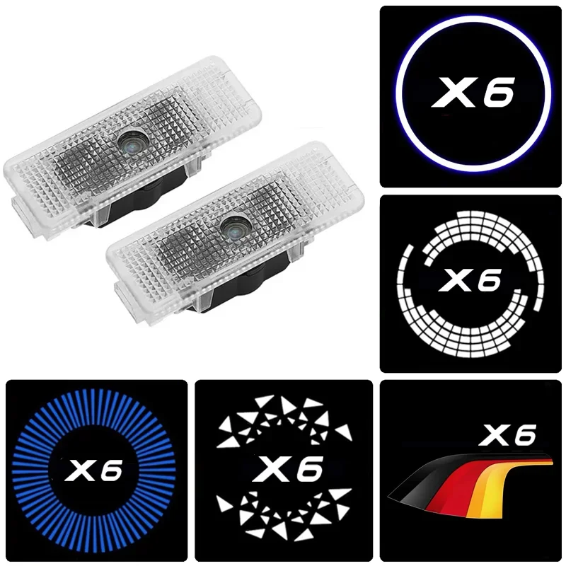 2 шт. светодиодный проектор двери автомобиля приветственные огни для BMW X6 E71 E72 F16