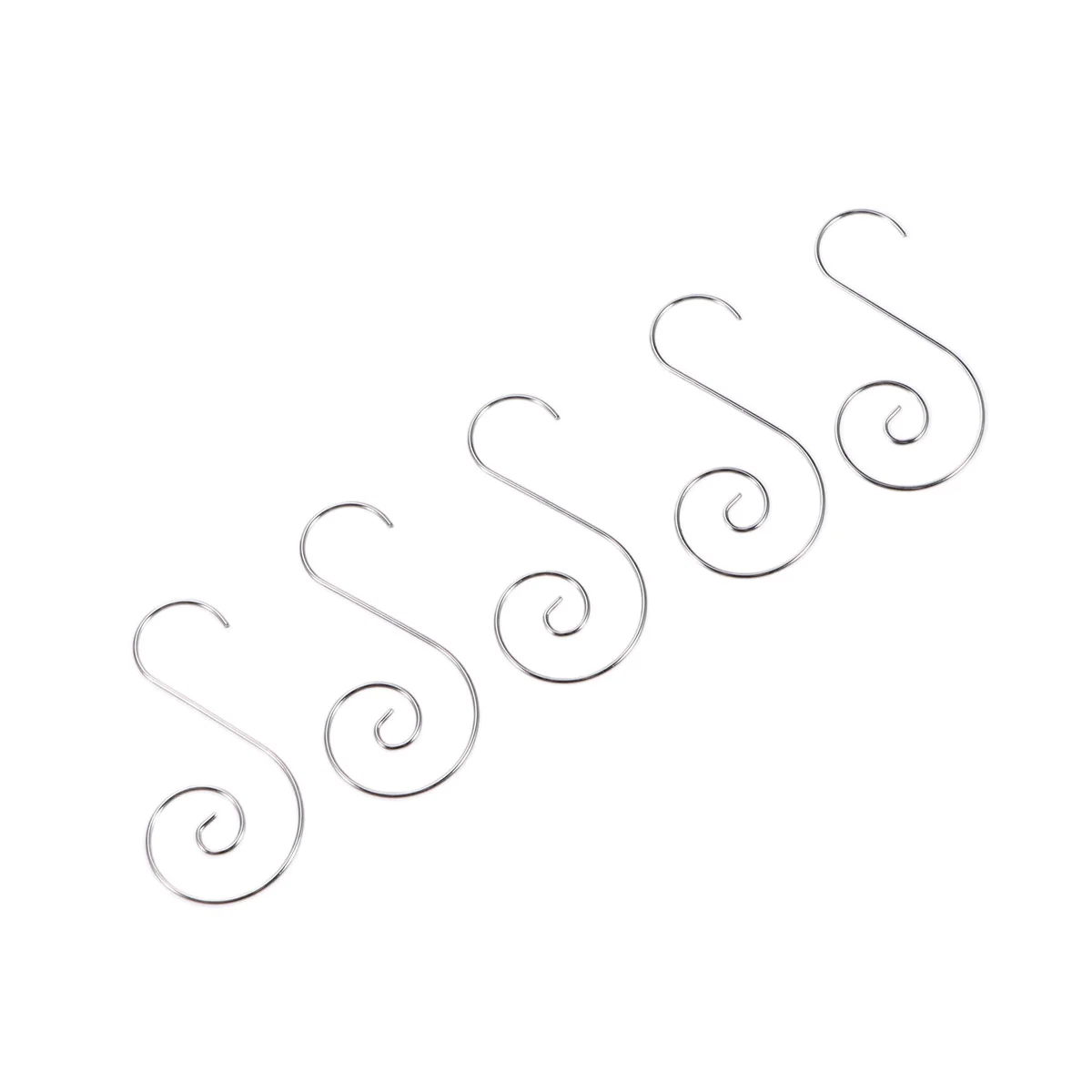 

Hooks Christmas Hangersshaped Ornament Tree Hanger Wreathswirl Holidaysteel Metal Wire Hanging Hook Bauble