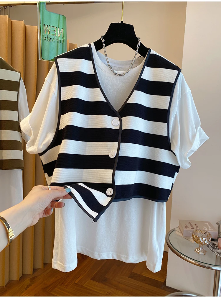 Новинка 2024 свободная повседневная футболка модные топы с круглым вырезом и