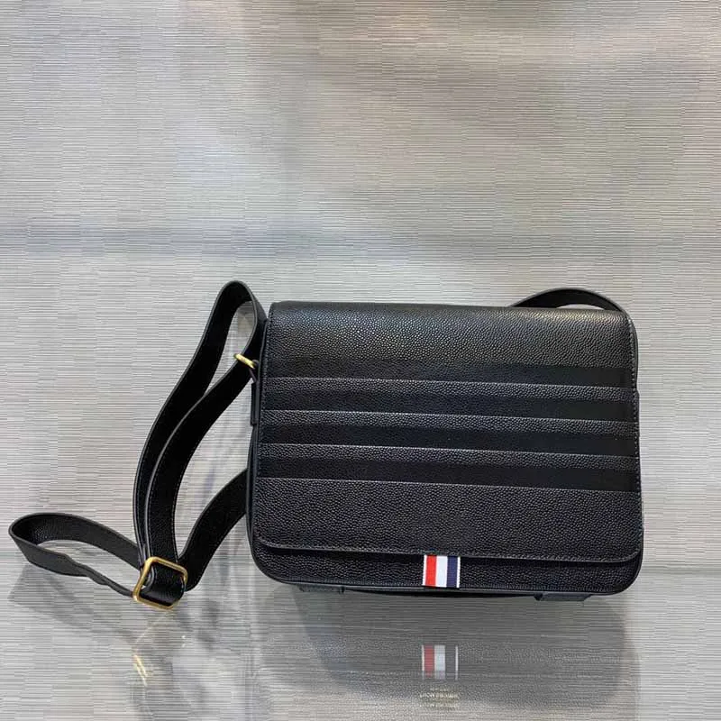 THOMTB Handbags For Women 2022 Designer Fashion Brand Bags Black 4-Bar Striped Casual Large Capacity Quality Man Shoulder Bag