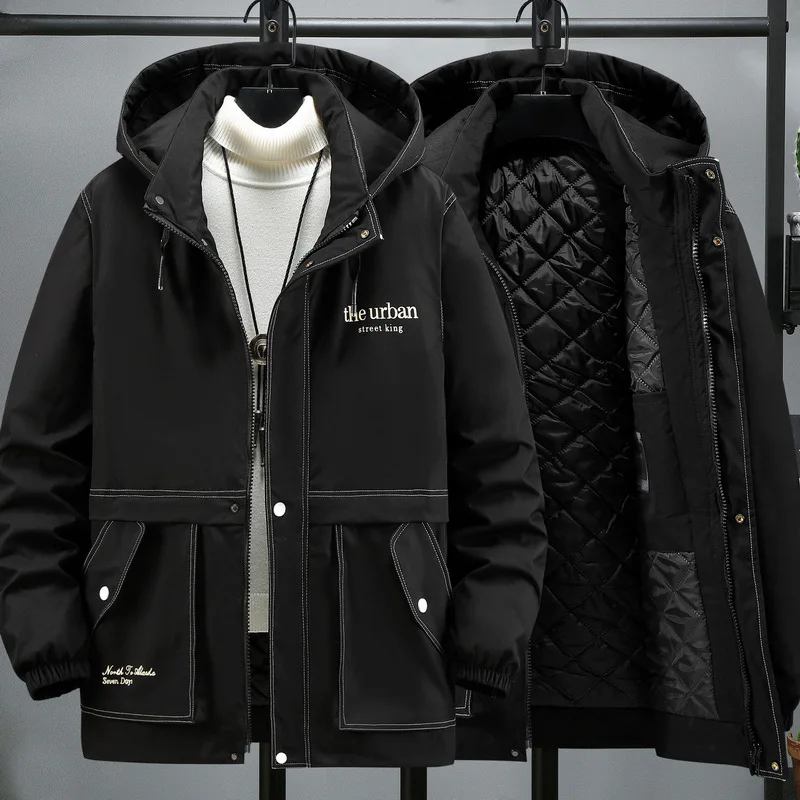 

12XL 11XL Winter Parka Men Jacket Plus Size 10XL 7XL 8XL 9XL Thick Warm Mens Black Coat Male Loose Hooded Warm Coats Big Clothes