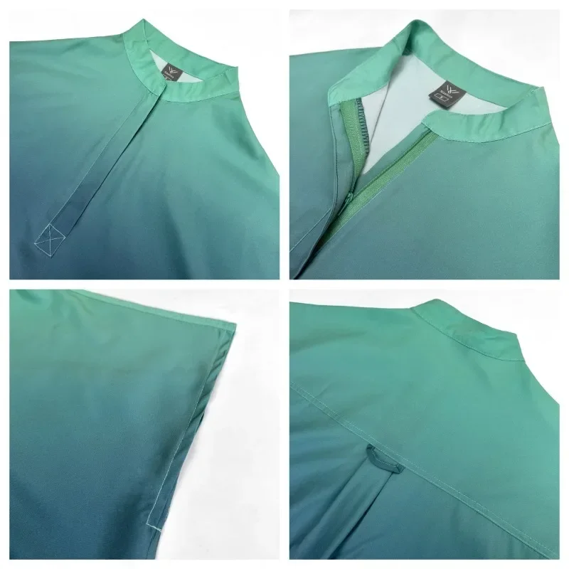 Униформа с нейтральным градиентом в новом стиле наборы медицинских скрабов для