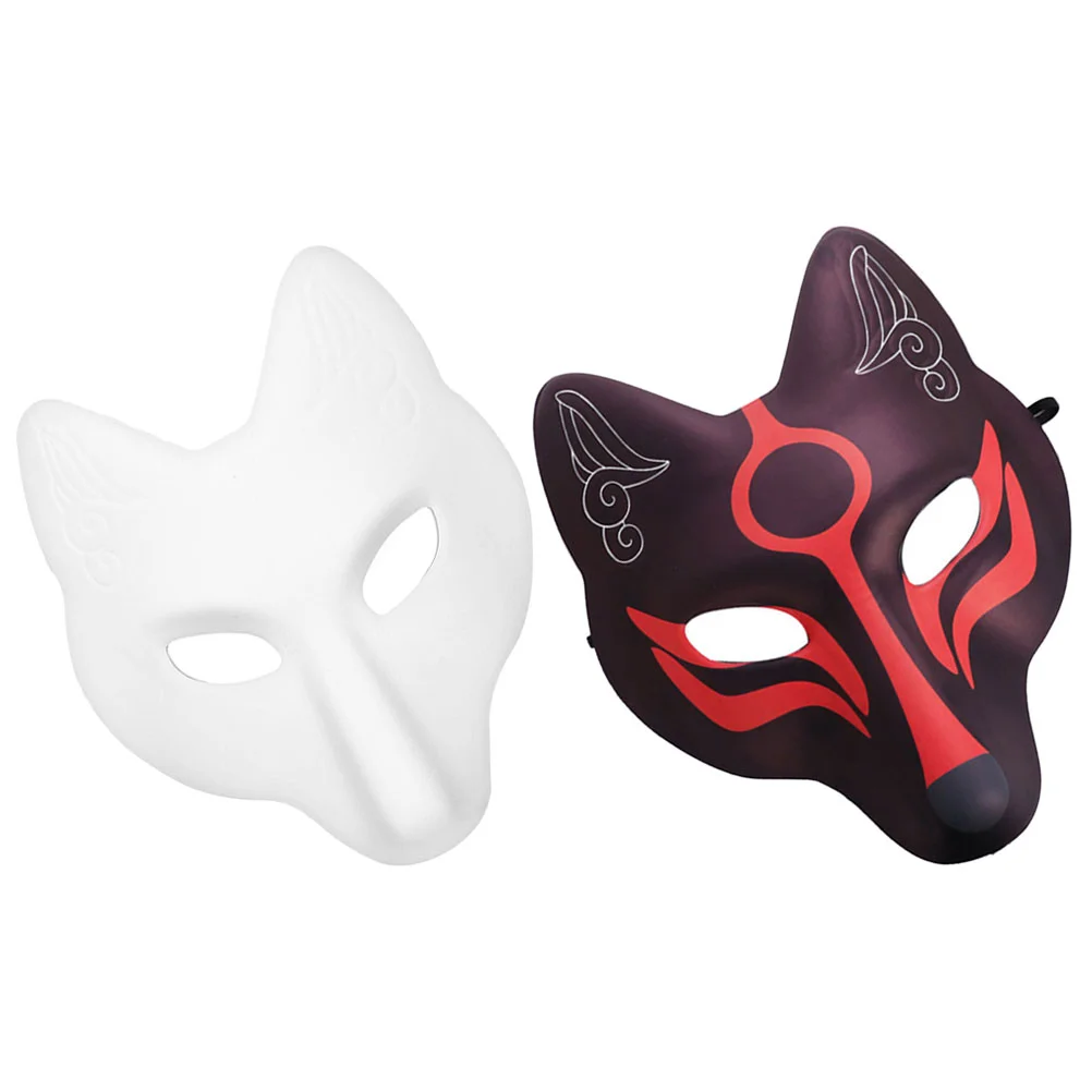 

Лисовая маска, костюм для лица, искусственная кожа, половина лица, японские изысканные маскарадные маски для косплея животных