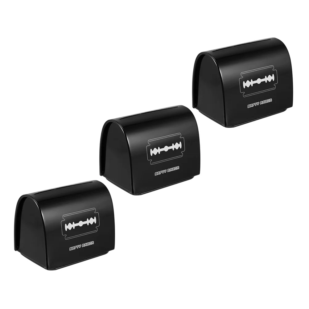 

3 Pcs Storage Box Slice Iron Container Blades Holder Portable Case Recycling Travel