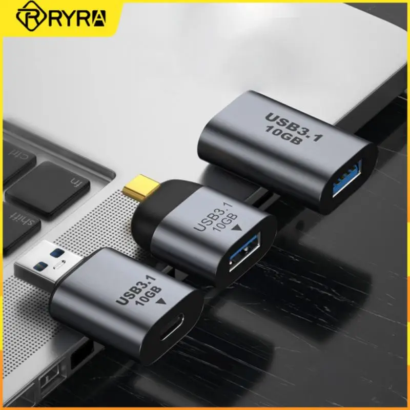 

RYRA USB 3.1 to USB 3.1/Type C Adapter Mini Male Female Converter USB3.1 Gen 2 Charging Data High Speed 10G Transfer Connector